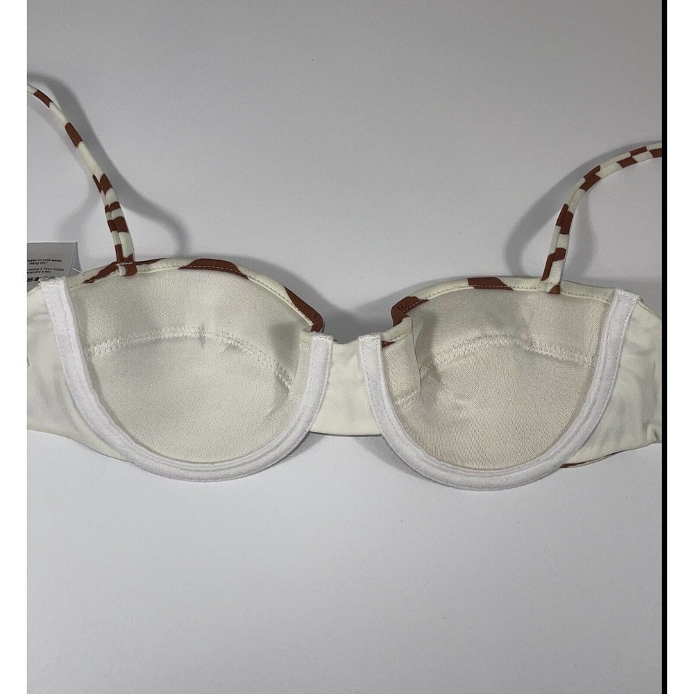 Veronica Beard Azoia Tie Front Bikini Bottoms and Dyer Tiger Stripe Bikini Top - Picture 8 of 12